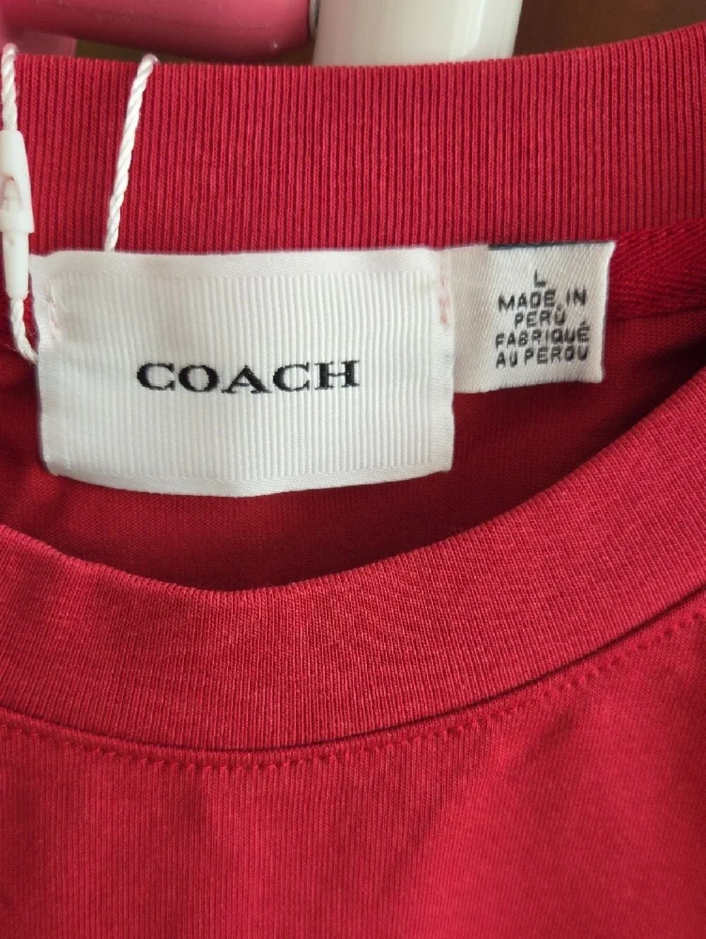 Coach Red Logo Short Sleeve Tee